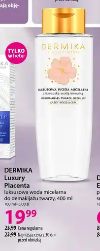 Hebe Dermika Luxury Placenta Leksusowa woda micelarna oferta