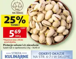 Auchan Pistacje solone lub niesolone oferta