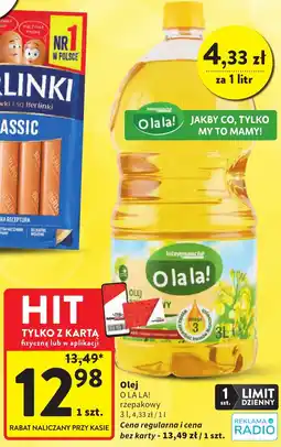 Intermarche Olej O LA LA! rzepakowy oferta