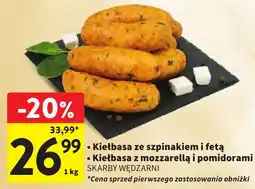 Intermarche Kiełbasa ze szpinakiem i fetą oferta