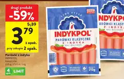Intermarche Parówki klasyczne z indyka INDYKPOL oferta