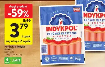 Intermarche Parówki klasyczne z indyka INDYKPOL oferta
