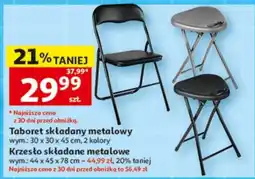 Auchan Taboret składany metalowy oferta
