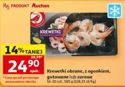 Auchan Krewetki obrane z ogonkiem oferta