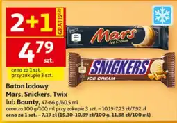 Auchan Baton lodowy Mars, Snickers, Twix lub Bounty oferta