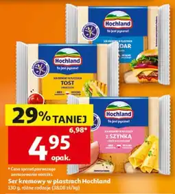 Auchan Ser kremowy w plastrach Hochland oferta
