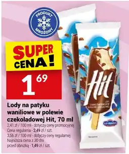 Twój Market Lody na patyku waniliowe w polewie czekoladowej Hit oferta