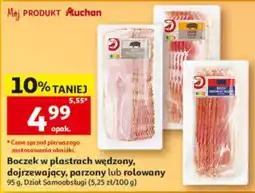 Auchan Boczek w plastrach wędzony oferta