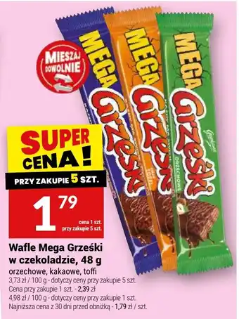 Twój Market Wafle Mega Grześki oferta