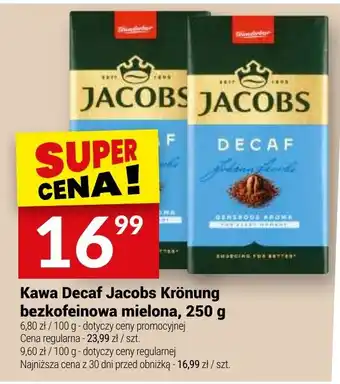 Twój Market Kawa Decaf Jacobs Krönung bezkofeinowa mielona oferta