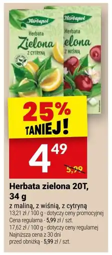 Twój Market Herbata zielona 20T oferta