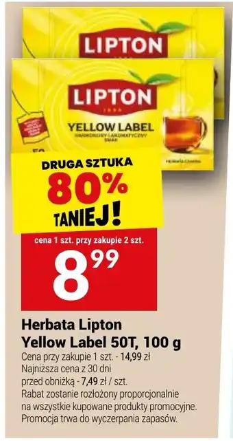 Twój Market Herbata Lipton Yellow Label oferta