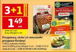 Auchan Przyprawy, zioła lub mieszanki przypraw Kotányi oferta