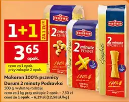 Auchan Makaron 100% pszenicy Durum 2 minuty Podravka oferta
