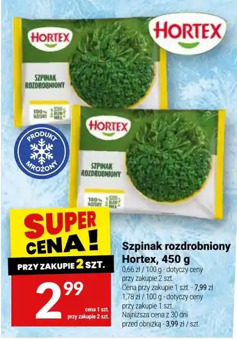Twój Market Szpinak rozdrobniony Hortex oferta
