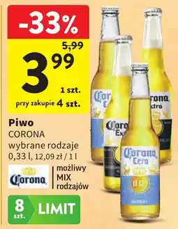 Intermarche Piwo CORONA wybrane rodzaje oferta