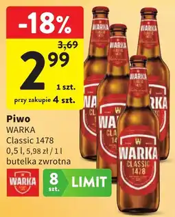 Intermarche Piwo WARKA Classic 1478 oferta