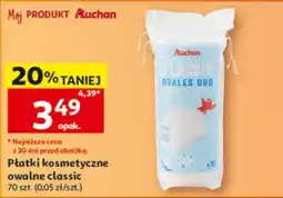 Auchan Płatki kosmetyczne ovalne classic oferta