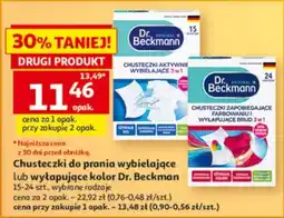 Auchan Chusteczki do prania wybielające lub wytapujące kolor Dr. Beckman oferta