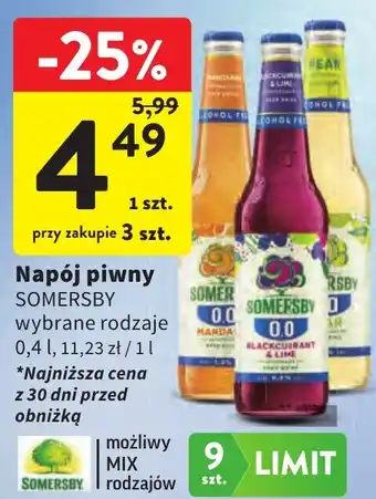 Intermarche Napój piwny SOMERSBY oferta