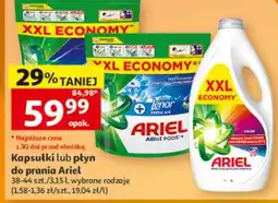 Auchan Kapsułki lub płyn do prania Ariel oferta