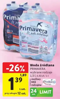Intermarche Woda źródłana Primavera oferta