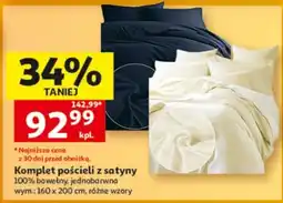 Auchan Komplet pościeli z satyny oferta