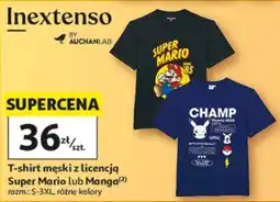 Auchan T-shirt męski z licencją Super Mario lub Manga oferta