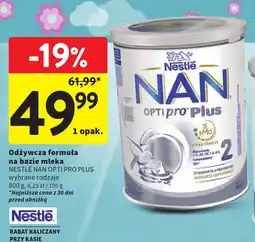 Intermarche Odżywcza formuła na bazie mleka NESTLÉ NAN OPTI PRO PLUS oferta