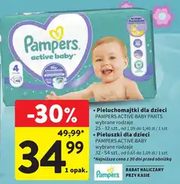 Intermarche Pieluchomajtki dla dzieci PAMPERS ACTIVE BABY PANTS oferta