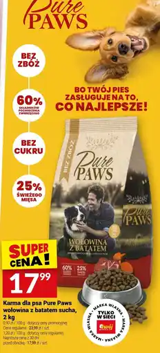 Twój Market Karma dla psa Pure Paws wołowina z batatem sucha oferta