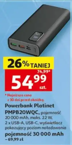 Auchan Powerbank Platinet PMPB20WQC oferta