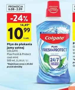 Intermarche Płyn do płukania jamy ustnej COLGATE Plax Fresh & Protect cool mint oferta