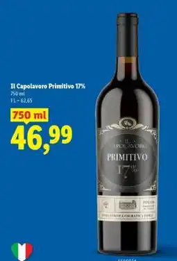 Lidl Il Capolavoro Primitivo 17% oferta
