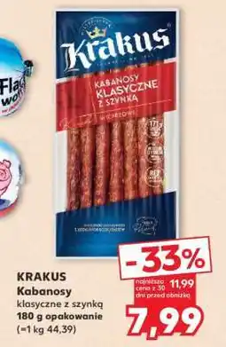Kaufland KRAKUS Kabanosy klasyczne z szynką oferta