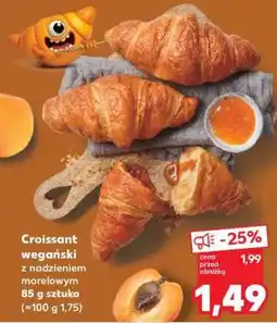 Kaufland Croissant wegański z nadzieniem morelowym 85 g sztuka oferta