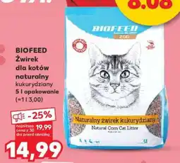 Kaufland BIOFEED Żwirek dla kotów naturalny kukurydziany 5 l opakowanie oferta