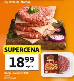 Auchan Burger wołowy XXL oferta