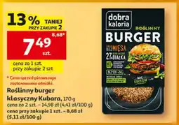 Auchan dobra kaloria Roślinny burger klasyczny Kubara oferta