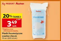 Auchan Płatki kosmetyczne owalne classic oferta