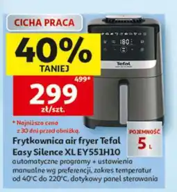Auchan Frytkownica air fryer Tefal Easy Silence XL EY551H10 oferta