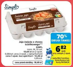 Carrefour Jaja świeże z chowu ściółkowego oferta