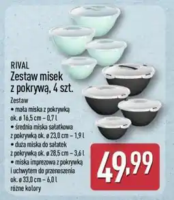 ALDI RIVAL Zestaw misek z pokrywą, 4 szt oferta