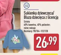 ALDI Sukienka dziewczęca/Bluza dziecięca z licencją oferta