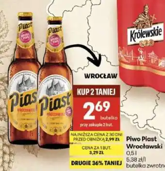 Delikatesy Centrum Piwo Piast Wrocławski oferta
