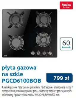 Tres Płyta gazowa na szkle Amica oferta