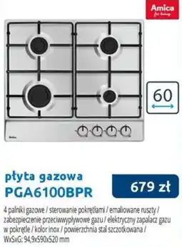 Tres Płyta gazowa Amica PGA6100BPR oferta