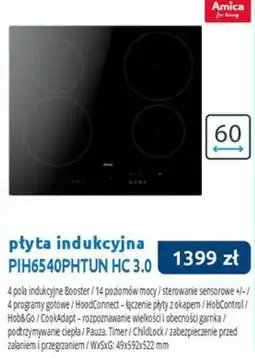 Tres Płyta indukcyjna Amica PIH6540PTUN HC 3.0 oferta