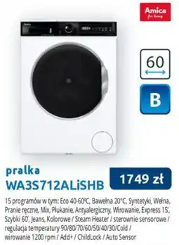 Tres pralka WA3S712ALiSHB oferta