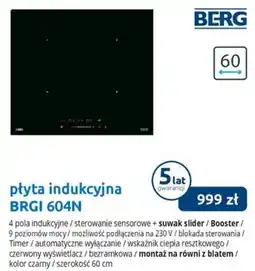 Tres Płyta indukcyjna BERG BRGI 604N oferta
